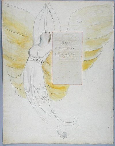 Epitaffio su Mrs. Clarke, design 102 da Le poesie di Thomas Gray, 1797-98 da William Blake